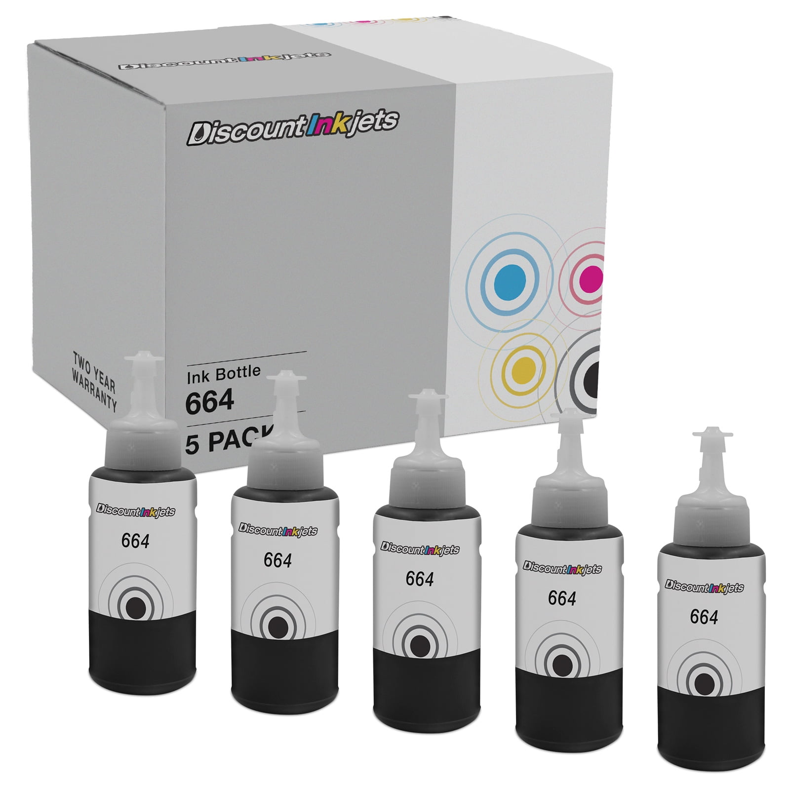 Epson T664 - Cián - original - recarga de tinta - para Epson L380, L386, L395, L495; EcoTank ET-2600, 2650, L1455, L396, L606, L656