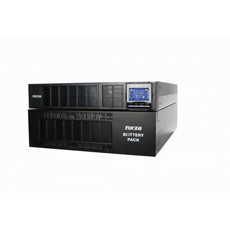 Forza Atlas FDC-206KMR - UPS (montaje en rack / externo) - AC 110-300 V - 6000 vatios - 6000 VA - 9 Ah - RS-232, USB - 2U - negro