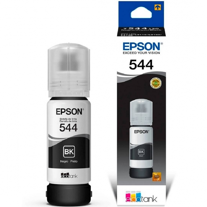 Epson 544 - 65 ml - negro - original - recarga de tinta - para EcoTank L1110, L1210, L3110, L3150, L3210, L3250, L3260, L5290