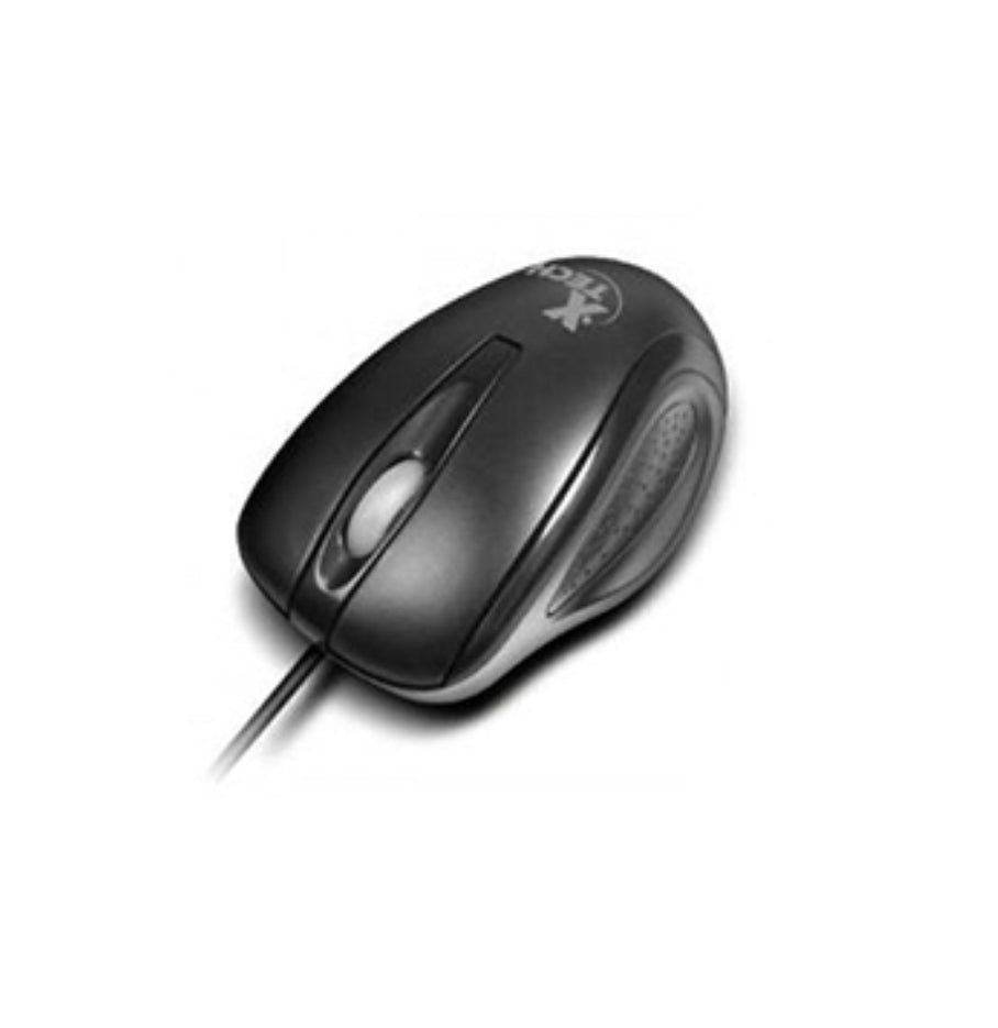 Xtech - Mouse - USB - Wired - All black - 3D 3-button XTM-205 - 1000dpi