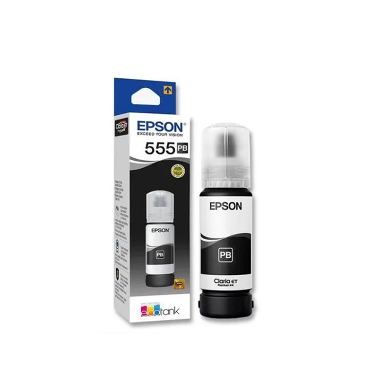 Epson T555 - Gris foto - original - recarga de tinta - para EcoTank L8160, L8180