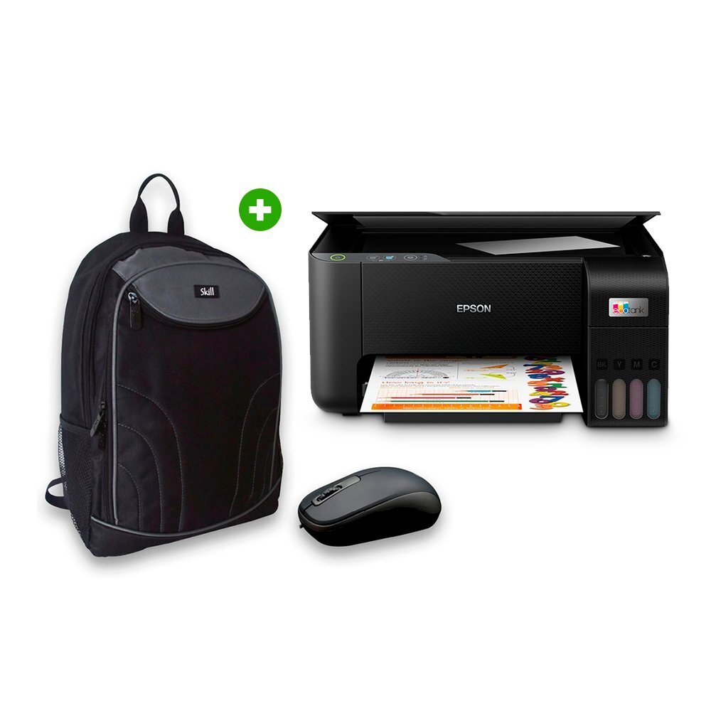 Epson EcoTank L3210 - Impresora multifunción - color - chorro de tinta - rellenable - 216 x 297 mm (original) - 215.9 x 1200 mm (material) - hasta 7 ppm (copiando) - hasta 10 ppm (impresión) - 100 hojas - USB 2.0