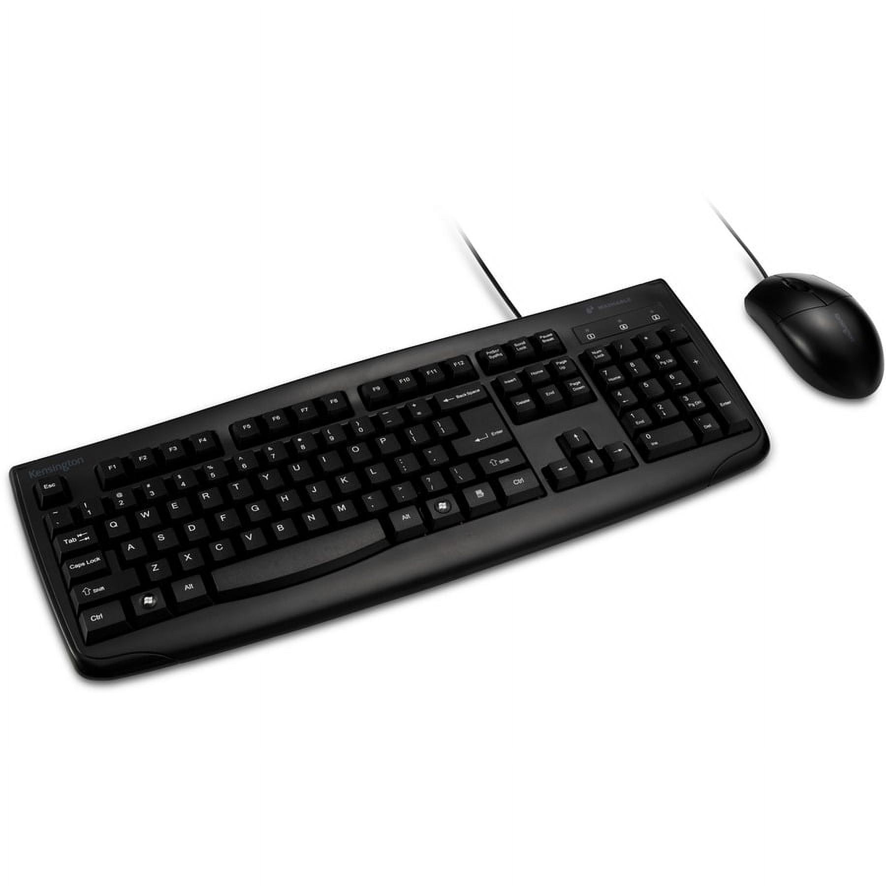 Kensington - Keyboard and mouse set - Spanish - USB - All black
