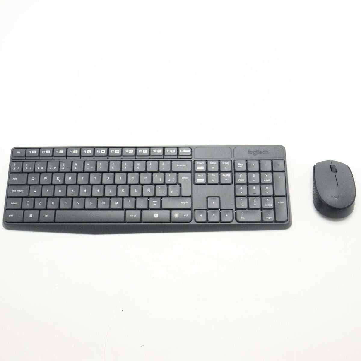 Logitech - Juego de teclado y ratón - MK235 - Español - Inalámbrico - USB - Negro