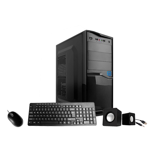 Xtech - Desktop - All black - ATX - pc case 600W ps