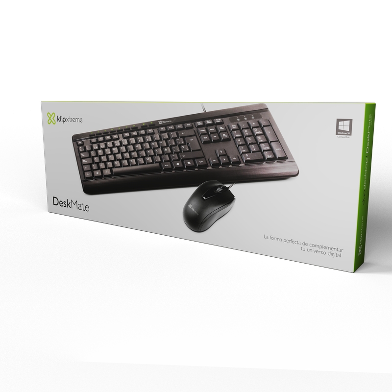 Klip Xtreme KCK-251S DeskMate - Juego de teclado y ratón - USB - español