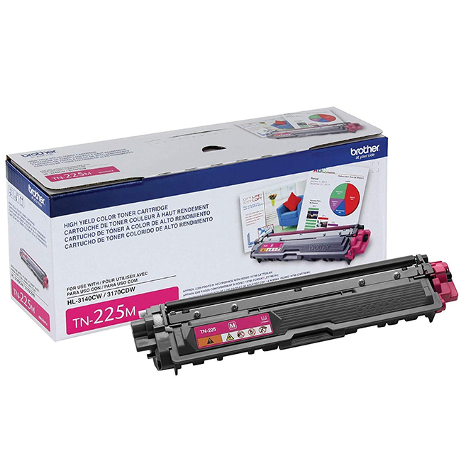 Brother TN225M - Alto rendimiento - magenta - original - cartucho de tóner - para Brother HL-3140, HL-3170, HL-3180, MFC-9130, MFC-9330, MFC-9340