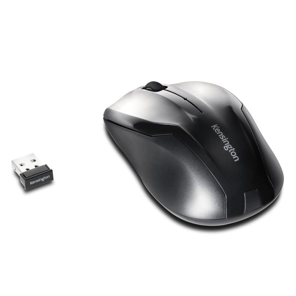 Kensington Mouse for Life - Ratón - diestro y zurdo - óptico - 3 botones - inalámbrico - 2.4 GHz - receptor inalámbrico USB - negro
