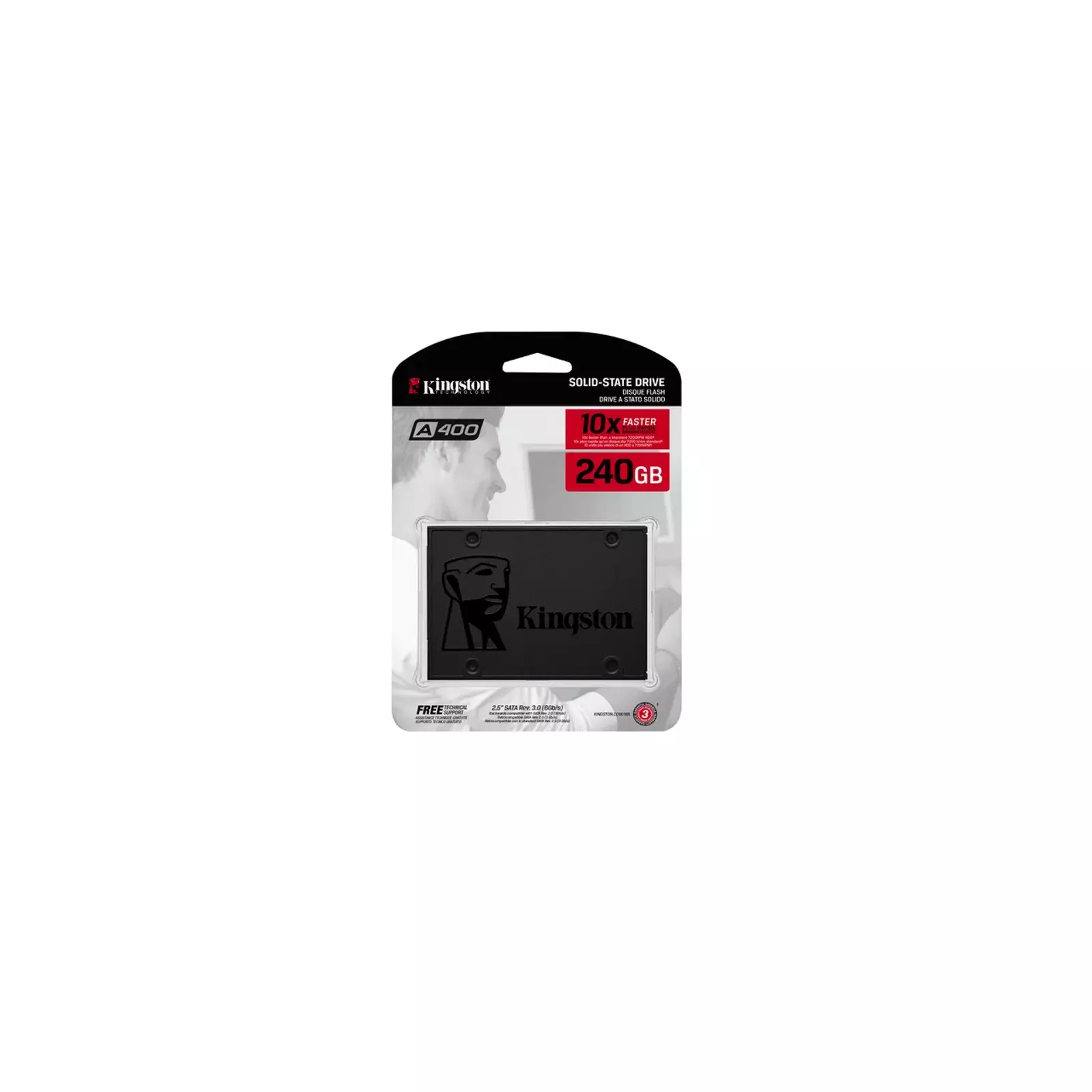 Kingston A400 - SSD - 240 GB - interno - 2.5" - SATA 6Gb/s