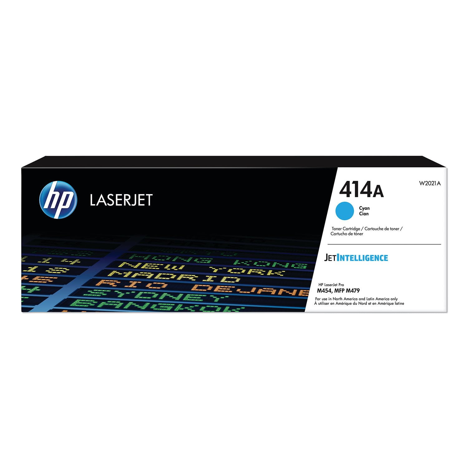 HP 414A - Cián - original - LaserJet - cartucho de tóner (W2021A) - para Color LaserJet Enterprise M455, MFP M480; Color LaserJet Pro M454, M479, MFP M479