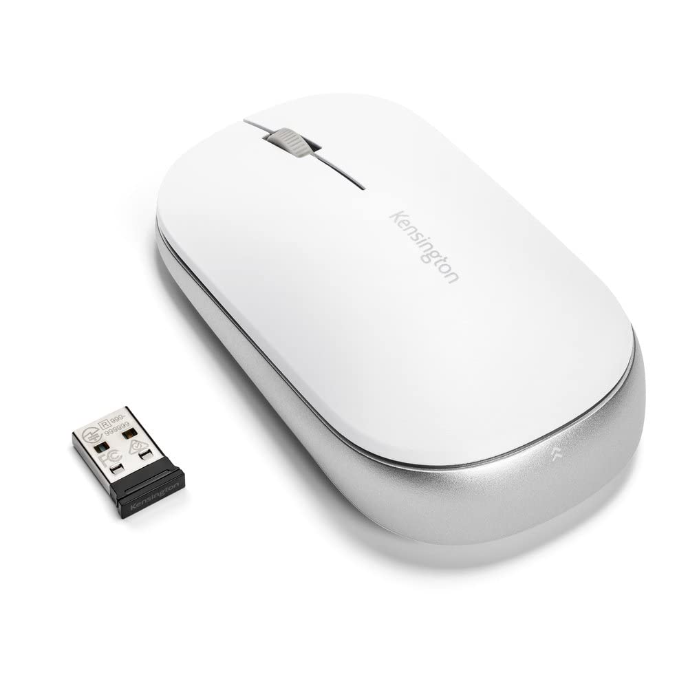 Kensington SureTrack Dual Wireless Mouse - Ratón - óptico - 4 botones - inalámbrico - 2.4 GHz, Bluetooth 5.0 LE, Bluetooth 3.0 - receptor inalámbrico USB - negro