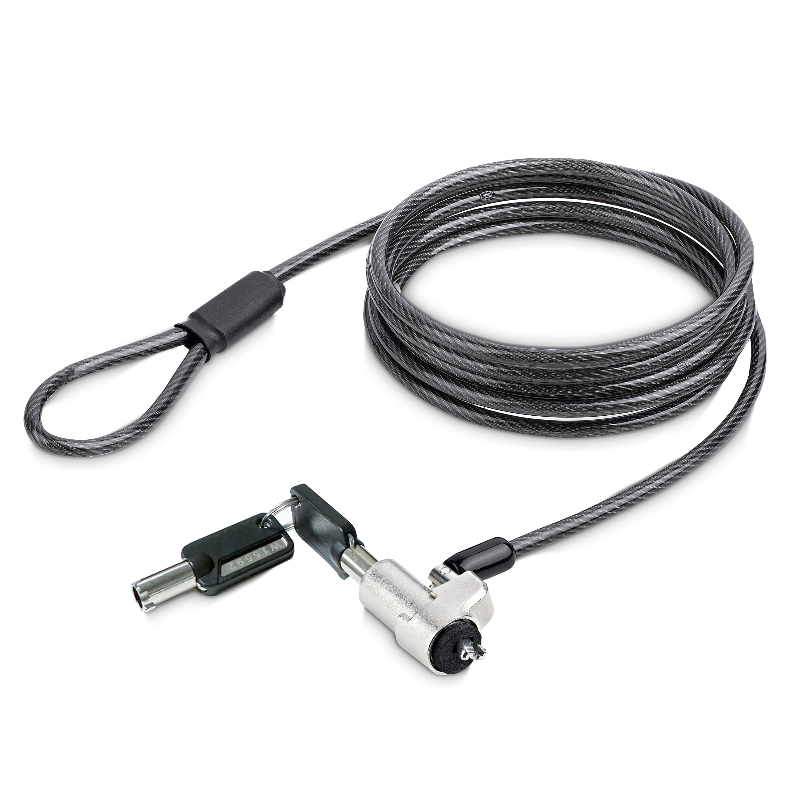 StarTech.com Cable de 2m con Candado de Seguridad de Combinación - con 4 Dígitos - Cable Antirrobo para K-Slot de Seguridad para Ordenadores Portátiles o Monitores - Cable de Acero Recubierto de Vinilo (LTLOCK4D) - Bloqueo de cable de seguridad - 2 m