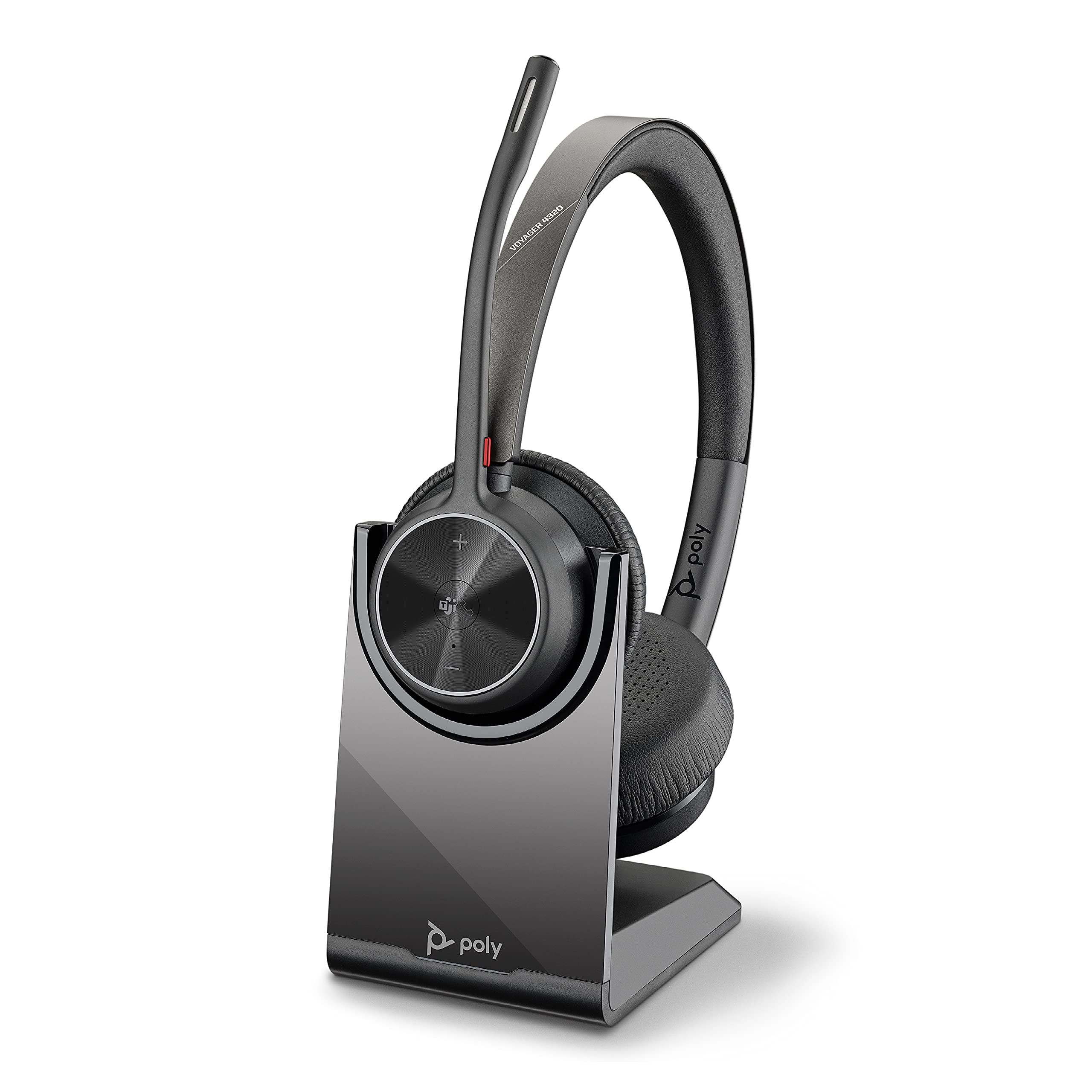 Poly Voyager 4320-M - Voyager 4300 UC series - auricular - en oreja - Bluetooth - inalámbrico, cableado - USB-C - negro - Certificado para Equipos de Microsoft, Certificado por Zoom