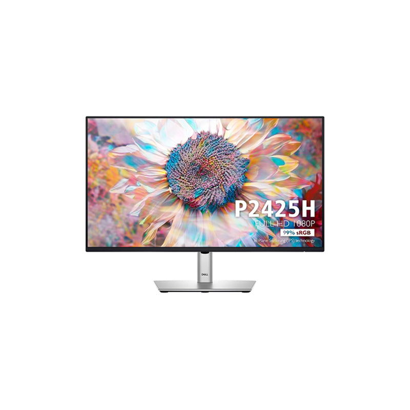 Dell P2425H - LCD monitor - 23.8" - 1920 x 1080 - IPS - DisplayPort / HDMI / VGA / USB - Black - Height adjustment