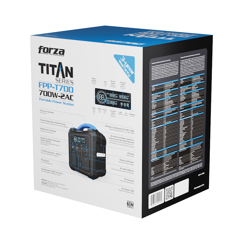 Forza Titan Series - Battery backup - 1200 Watt - AC 220 V - Universal Output