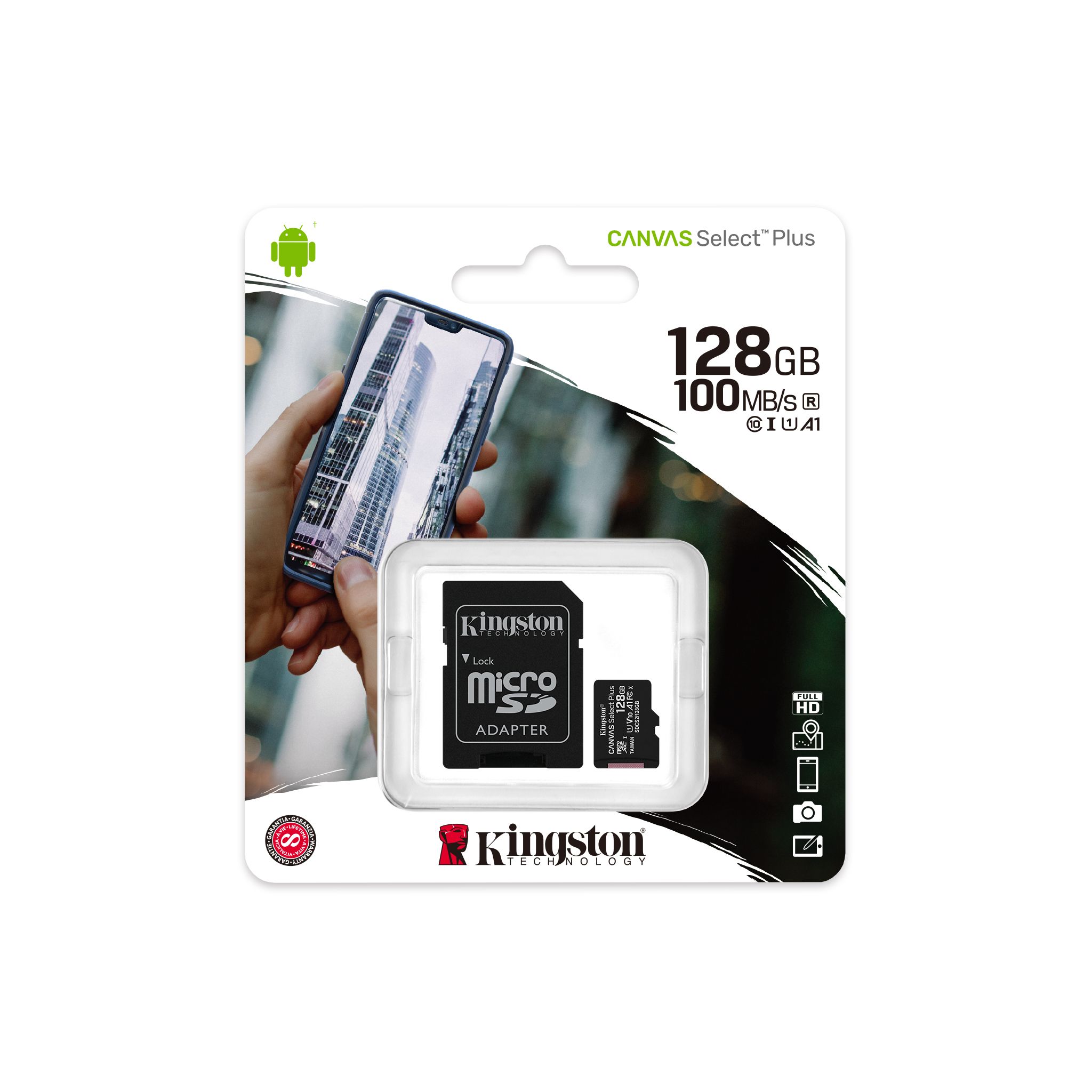 Kingston - Flash memory card - microSDHC - 128GB microSDXC Canvas Select