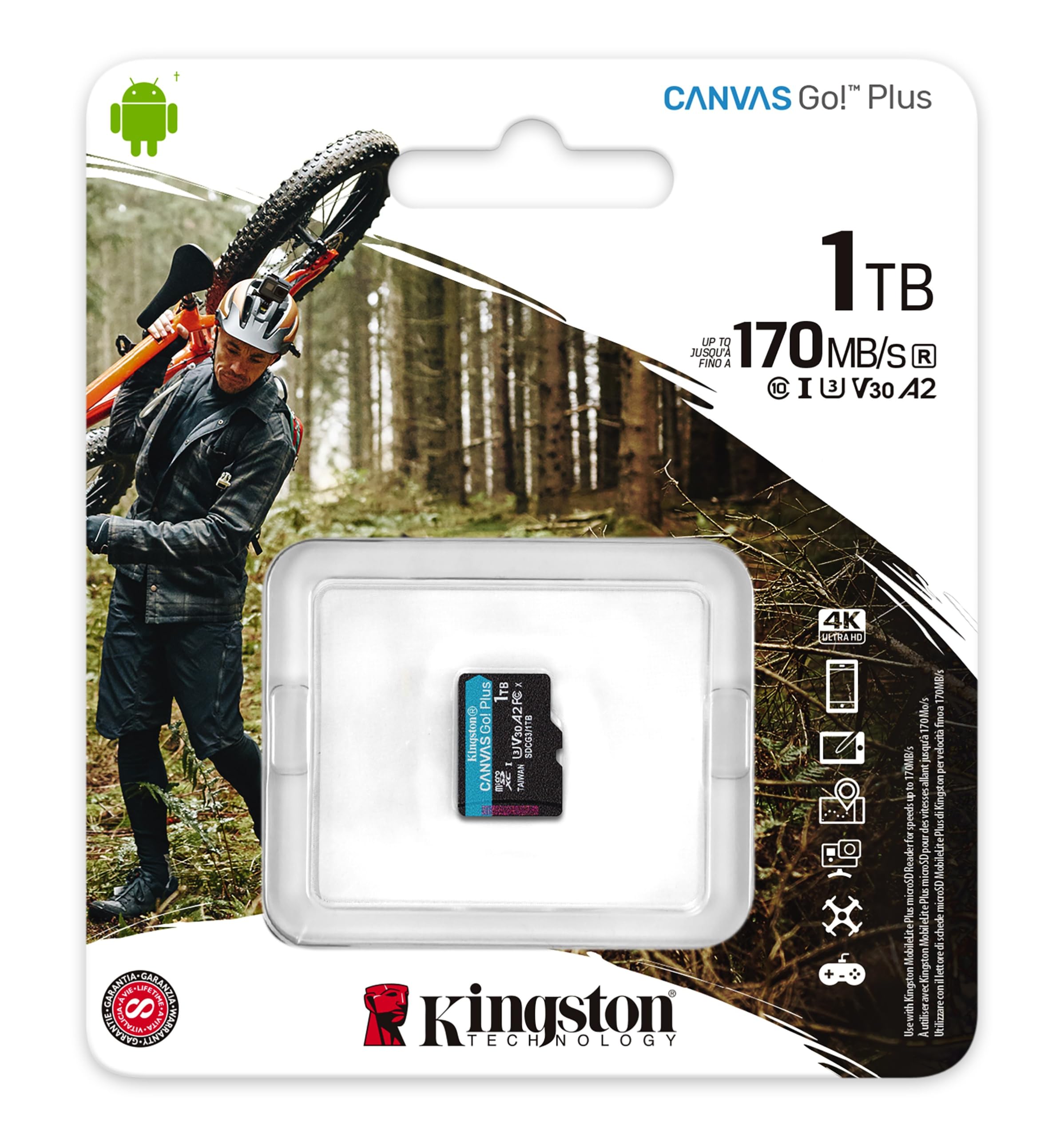 Kingston - Flash memory card - microSDHC - 1TB microSDXC Canvas Select Pl